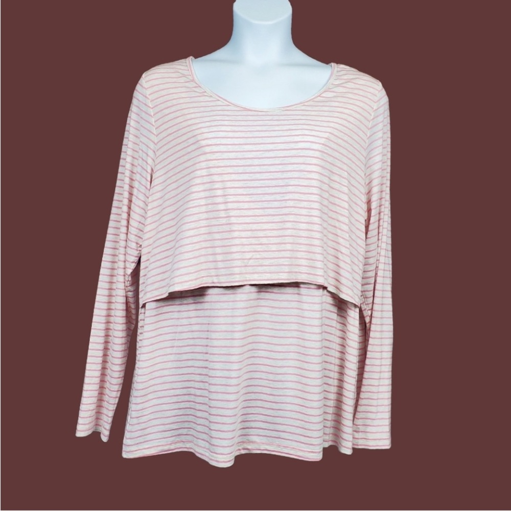 Latched Mama long sleeve lightweight nursing shirt 2X